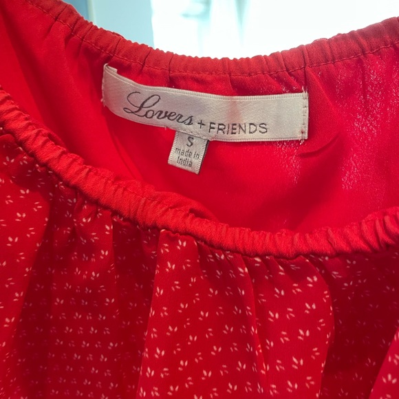 Lovers + Friends Red, off the shoulder Top, Like New - Picture 4 of 7